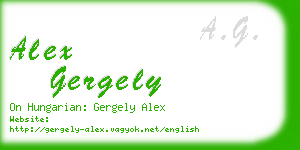 alex gergely business card